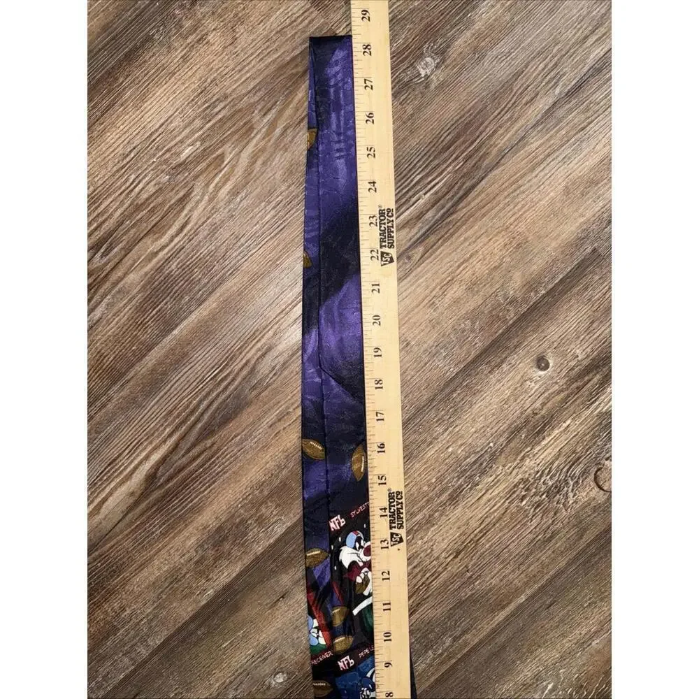 Vintage 1993 NFL Looney‎ Tunes Football Tie Sylvester Pepe Le Pew Wile Coyote